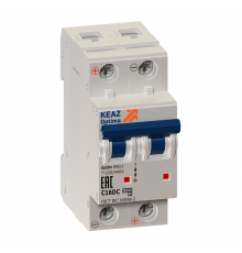 Выключатель автоматический двухполюсный OptiDin BM63-2B1-DC-УХЛ3-РЕГ  243180  КЭАЗ