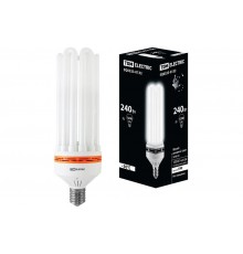 Лампа энергосберегающая КЛЛ-8U-240 Вт-6500 К-Е40 (127х368 мм)  SQ0323-0132  TDM