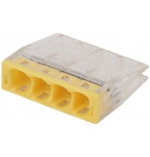 Аксессуары для клемм NO-224-42 ЭРА Клемма СМК компактная с пастой серии 244, 4 отверстия, 0,5-2,5 м  Б0043960  ЭРА