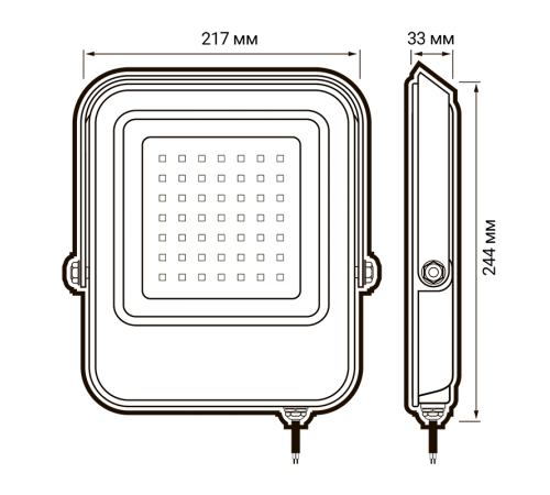 Прожектор светодиодный PFL- V 100w 6500K IP65 Jazzway  .5039759  Jazzway