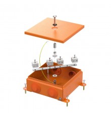 Коробка металлическая огнестойкая 70-0380-FR6.0-8 E15-E120 RAL2004 150x150x60 (6 шт/кор)  70-0380-2004-FR6.0-8  Промрукав