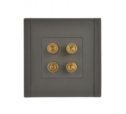 FORTE&PIANO Аудиорозетка 4-местная FP339 серый  FP-S40-K03  IEK