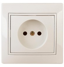 1-201-02 Intro Розетка 2P, 16А-250В, IP20, СУ, Plano, сл.кость  Б0027608  Intro