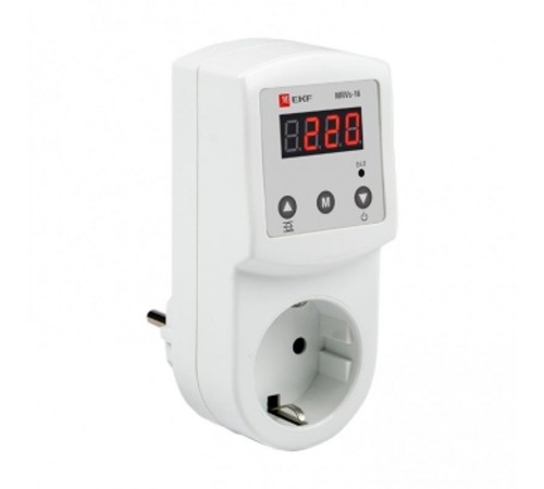 Цифровое розеточное реле напряжения MRVs-16 PROxima  MRVs-16  EKF
