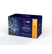 Гирлянда светодиодная  Мишура 3,9 м белый провод, холодный свет, ENIN - WC   220V IP20 (24/576)  Б0047971  ЭРА