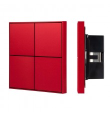 INTELLIGENT ARLIGHT Кнопочная панель KNX-304-23-IN Rose Red (BUS, Frame) (IARL, IP20 Металл, 2 года)  039668  Arlight