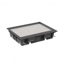 Лючок напольный c изменяемой глубиной, 24 модуля (12 постов 45*45мм) черный  88324  DKC