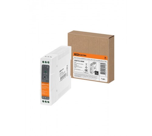 Блок питания MDR20-24, 220 В, 24 В, 20 Вт (на DIN-рейку)  SQ0752-0008  TDM