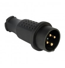 Вилка прямая каучуковая 380В, 3P+PE, 32A, IP44 EKF PROximaRPS-021-32-380-44EKF