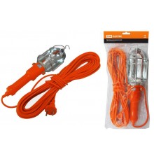 Светильник переносной УП-2Р 60Вт ЛН Е27 IP20 круглая вилка 2Р/15метров  SQ0306-0008  TDM