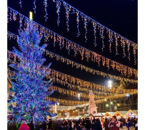 Светодиодная гирлянда ARD-EDGE-PRO-5600x900-WHITE-240LED-FLASH WARM (230V, 15W)  026038  Arlight