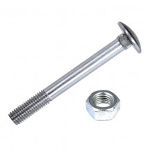 Болт DIN603 мебельный оцинк. М8х70 с гайкой (4 шт) - пакет   108771  Tech-KREP
