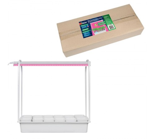 ULT-P34-10W/SPBR IP20 WHITE 12 Набор "Минисад", светильник для растений светодиодный с подставкой. Спектр для рассады и досвечивания в период роста. 1