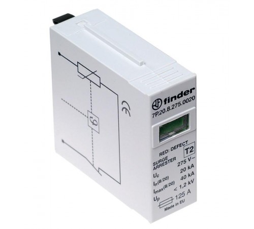 Cменный модуль для Устройств защиты от импульсных перенапряжений; варистор (130В AC)  7P2081300015  Finder