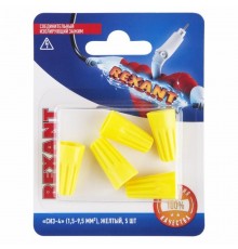 Соединительный изолирующий зажим "СИЗ-4" (1,5-9,5 мм), желтый, (5шт.)  06-0233-A5  REXANT