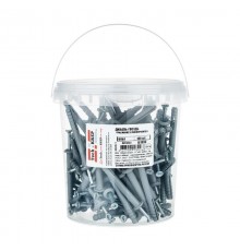 Дюбель-гвоздь 6х60 гриб. манжета (полипропилен) (100 шт) - ведро ( 0,53 кг)  101990  Tech-KREP