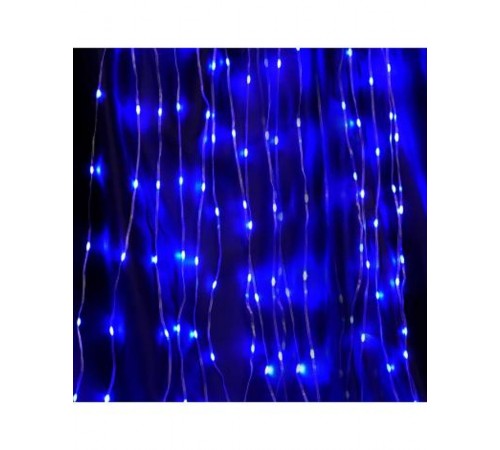 Гирлянда - занавес Водопад 230V 450 LED 3*3м, синий с контроллером, IP44 , сетевой шнур 3м в комплекте, CL28  48606  FERON