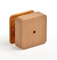 Коробка универсальная для кабель-каналов, 80х80х25мм(бук на светлой основе)  65005-38М  Рувинил