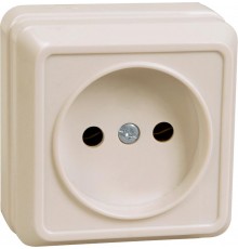 ОКТАВА кремовый Розетка 1-местная О/У б/з 10А РС20-2-ОКм ERO10-K33-10-DC  GENERICA