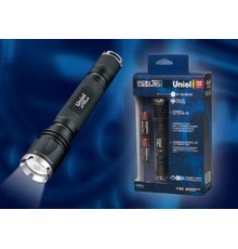 Фонарь рабочий Premium "Iron domination 120" P-ML073-BB Black алюм. , XP-С {Q2} CREE LED, ной короб, 2 х AA в/к, черн  05724  Uniel