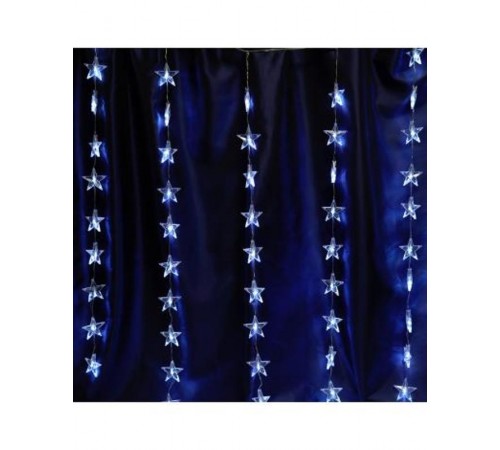 Гирлянда - занавес Звездочки 230V 100 LED 2*1м, 5000K с контроллером, IP20 , сетевой шнур 3м в комплекте, CL25  48608  FERON
