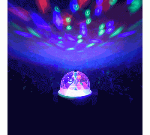 Светильник розеточный с фиксированной проекцией "диско", 3W, белый 1/100  DIY0041  Gauss