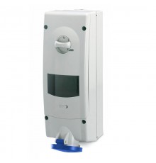 Розетка с механической блокировкой и предустановленным модульным оборудованием. 2P+E, 32А (УЗО 40А, 30 мА), IP44  DIS5673283R  DKC