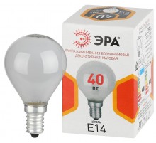 Лампа накаливания  P45 40Вт Е14 / E14 230В  шар матовый  Б0066411  ЭРА