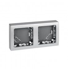 Simon 73 Рамка горизонтальная, 2 поста, 75*146мм, S73 Loft, алюминий  73620-63  Simon