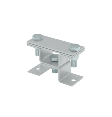 Универсальный держатель на мостовой опоре двойной для полосы до 40 мм с 2 пластинами HD  XUDMO2-B40 HD  КМ - профиль