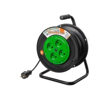 Удлинитель на катушке силовой народный 4 гнезда ПВС 3500 Вт б/з, 40м  SQ1307-0534  TDM