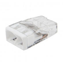 Клемма 2-проводная 0.5-2.5мм2 одножильный СМК (аналог Wago 2273-202) прозрачная  07-3211  Rexant