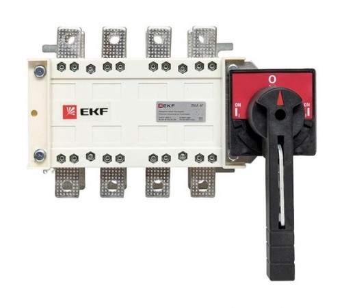 Рубильник-переключатель 250A 4P c рукояткой управления для прямой установки PowerSwitch  pscs-250-4  EKF