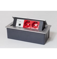 Люк на 3 поста(45*45)металл,серебро,с пластиковой коробкой IP 40  300010  SPL