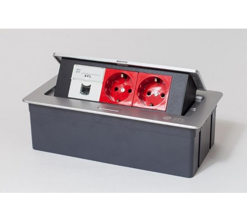 Люк на 3 поста(45*45)металл,серебро,с пластиковой коробкой IP 40  300010  SPL