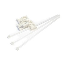 Комплекты крепления площадка для прямого монтажа белая со стяжкой 3,6х150 мм (100 шт)  PR13.02514  Промрукав