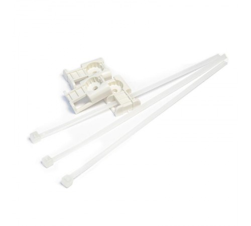 Комплекты крепления площадка для прямого монтажа белая со стяжкой 3,6х150 мм (100 шт)  PR13.02514  Промрукав