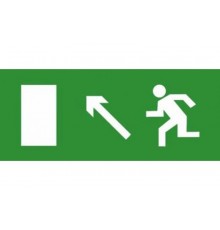 Эвакуационный знак ЭП05 Налево вверх 140x280 мм  ЭП05 140280  TechnoLux