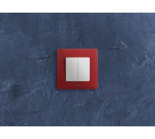 Etika Белый Выключатель 2-х клавишный, 10А, винтовые клеммы  672202  Legrand