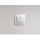 Etika Белый Выключатель 2-х клавишный, 10А, винтовые клеммы  672202  Legrand