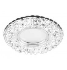 Светильник точечный встраиваемый под лампу, с LED подсветкой CD905 15LED*2835 SMD 4000K, MR16 50W G5.3, белый, хром  28848  FERON