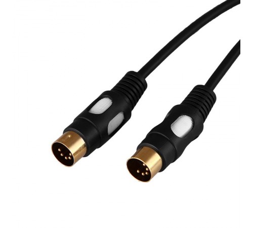 Шнур DIN 5 Pin - DIN 5 Pin, длина 1,5 метра (GOLD)  17-2522  REXANT