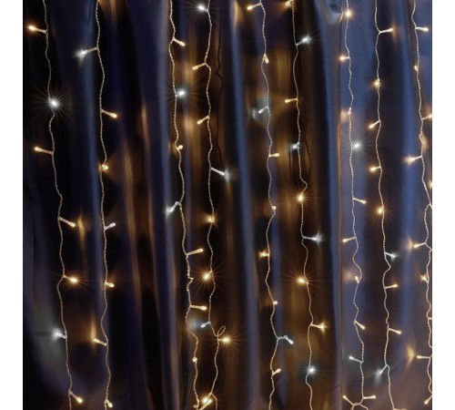 Светодиодная гирлянда CL24 занавес 3*3м + 3м 230V 2700К ,эффект стробов, c питанием от сети  41630  Feron