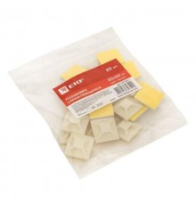 Площадка самоклеящаяся (20х20мм.) белая (20шт.) PROxima plc-20x20-r  EKF