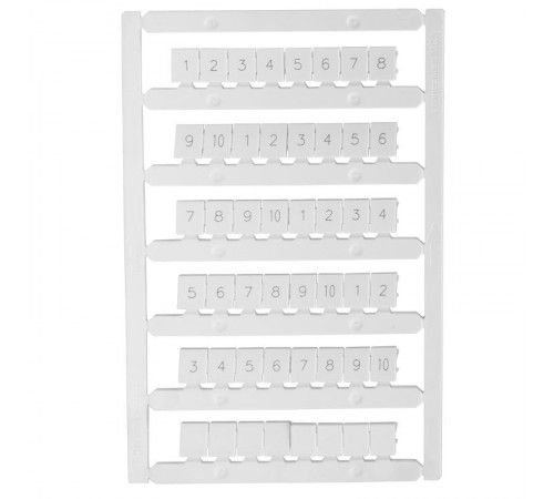 Маркировка для лазерной печати "1-10" OptiClip MC8/H/1-10  332720  КЭАЗ