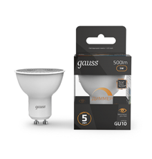 Лампа светодиодная LED 5W MR16 GU10-dim 3000K диммир.  101506105-D  Gauss