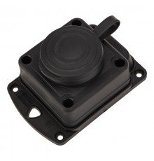 Розетка штепсельная влагозащищенная стационарная ОУ, 2P+PE 230V,16 А, IP44 каучук  111-111-4  PROconnect