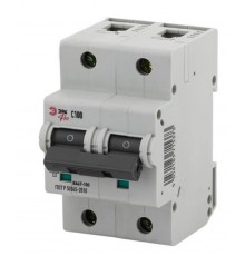 Выключатель автоматический двухполюсный NO-902-278 ВА47-100 2Р 100А 10 кА кривая С (6/60/1440) Pro  Б0048868  ЭРА