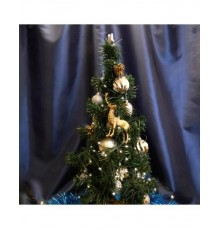 Гирлянда линейная Роса (на плоском проводе) 220V, 100 LED 10м, 2700K, IP 20,  зеленый шнур шнур 3м, CL581  48628  FERON