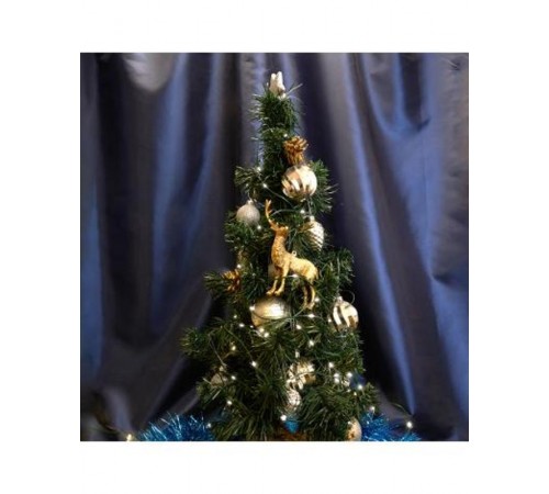 Гирлянда линейная Роса (на плоском проводе) 220V, 100 LED 10м, 2700K, IP 20,  зеленый шнур шнур 3м, CL581  48628  FERON